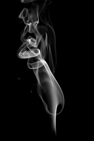 Abstract white smoke on black background — Stock Photo, Image