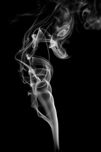 Abstract white smoke on black background — Stock Photo, Image