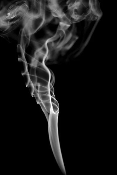 Absztrakt fehér füst fekete háttér — Stock Fotó