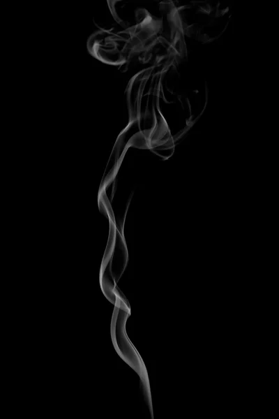 Abstract white smoke on black background — Stock Photo, Image