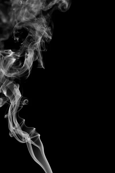 Streszczenie biały dym na czarnym tle — Zdjęcie stockowe