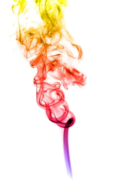 Abstract colorful smoke on white background Royalty Free Stock Photos