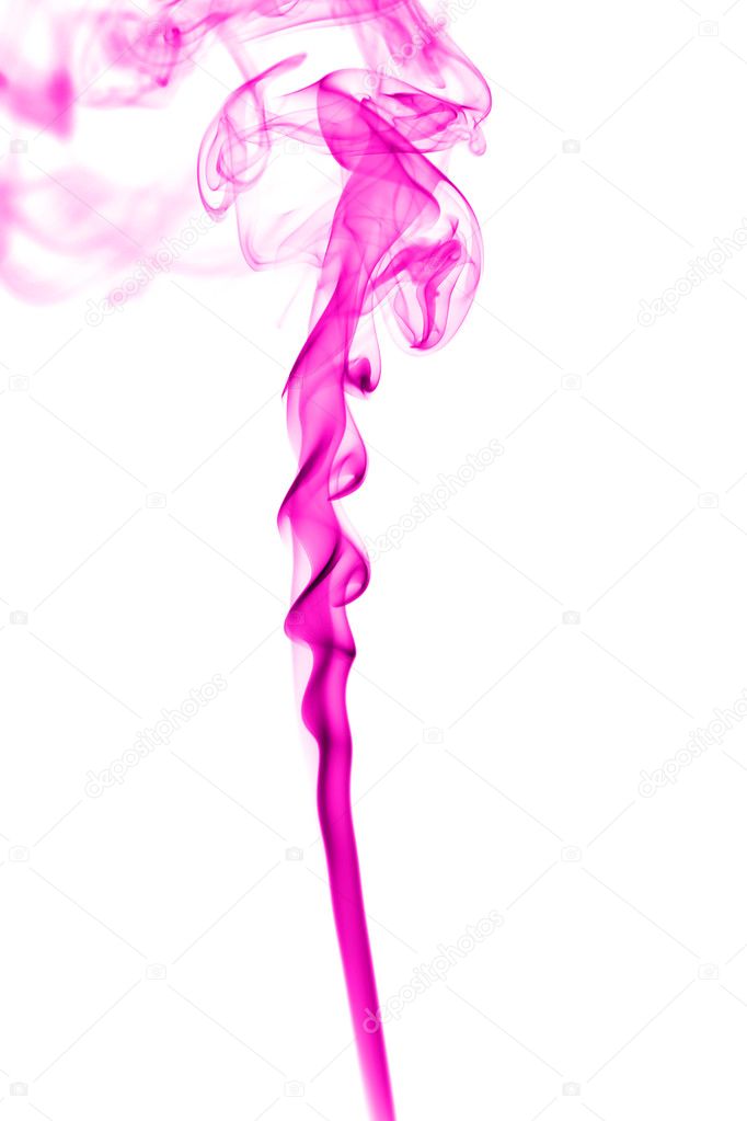 Abstract pink smoke on white background