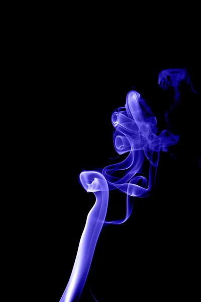 Abstract blue smoke on black background — Stock Photo, Image