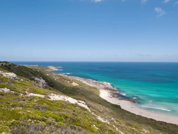 Margaret River, Western Australia, 06/10/2013, Margaret River surf beach with perfect blue sky taken from above.