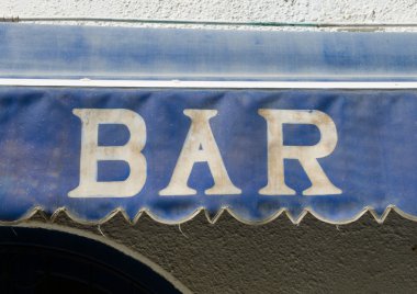 Yıpranmış retro vintage işareti Bar