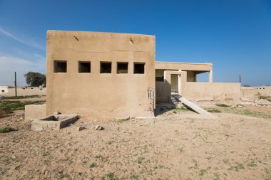 Terk edilmiş evde, eski Ras Al Khaimah hayalet kasaba, Al Jazirah Al Hamra terk.