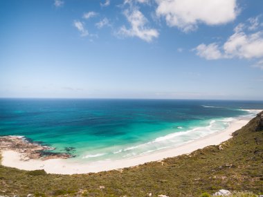 Margaret River, Batı Avustralya, 06/10/2013, Margaret River surf beach üstten çekilen mükemmel mavi gökyüzü ile.