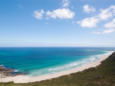 Margaret River, Batı Avustralya, 06/10/2013, Margaret River surf beach üstten çekilen mükemmel mavi gökyüzü ile.