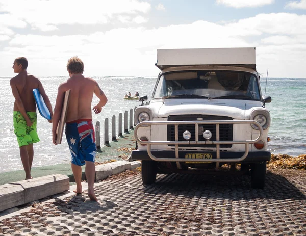 Margaret river, western australia, 06 / 10 / 2013, margaret river retro van — Stockfoto