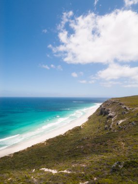 Margaret River, Batı Avustralya, 06/10/2013, Margaret River surf beach üstten çekilen mükemmel mavi gökyüzü ile.
