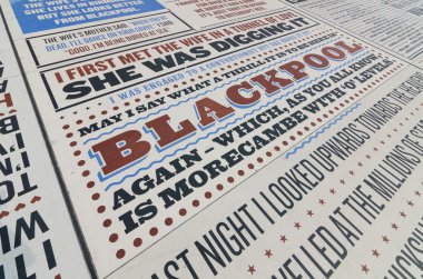 Komedi halı blackpool lancashire İngiltere'de