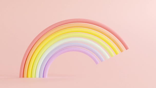 3d arco iris fondo animado. LGBT. Dibujos animados Looped Rainbow 3d animación. concepto de orgullo gay, stop motion — Vídeos de Stock