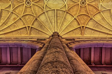 Eski bir ortaçağ manastır tavan