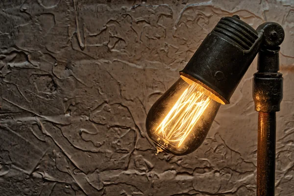 Vintage antigo Edison lâmpada luminária — Fotografia de Stock