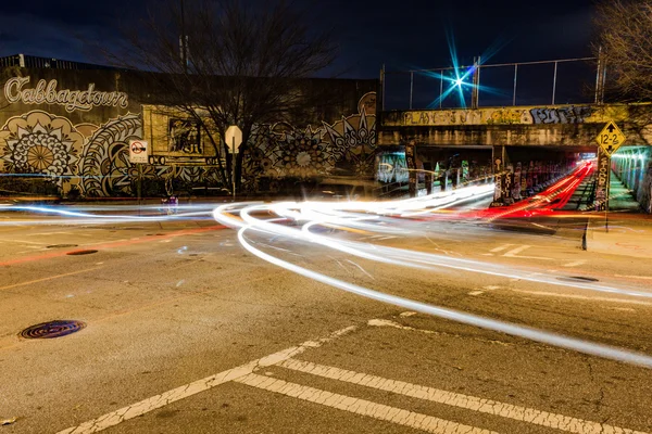 Graffiti sui muri del Krog Street Tunnel di Atlanta, Georgia — Foto Stock