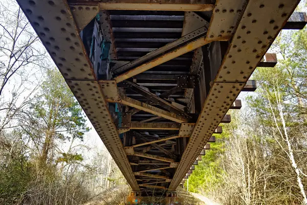 Caminhos de ferro perto de Burnt Fork Creek — Fotografia de Stock