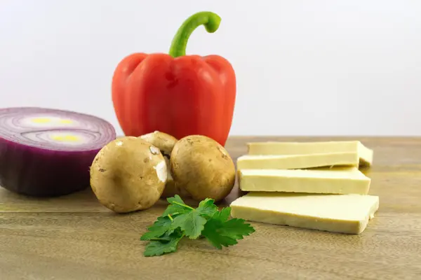 Ingredientes para salada simples — Fotografia de Stock