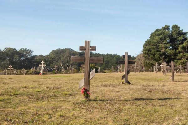 Fort Ross Januari 2021 Gamla Kyrkogården Vid Fort Ross State — Stockfoto