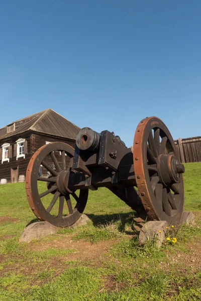 Fort Ross January 2021 Old Building Canon Fort Ross State — Stock Photo, Image