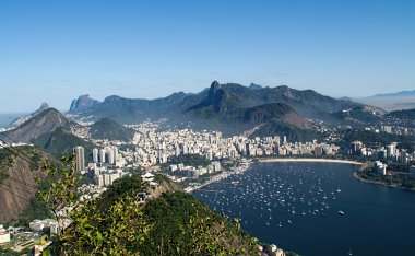 Botafogo Sugar Loaf üzerinden havadan görünümü