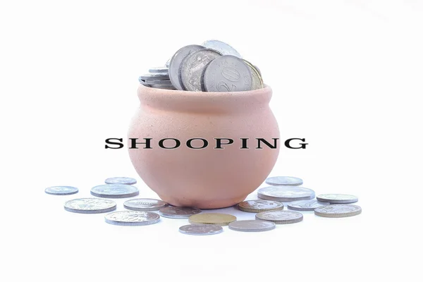 Économiser pour faire du shopping Concept — Photo