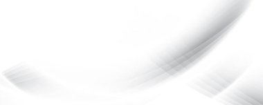 Soyut beyaz ve gri renk, eğri çizgileri olan modern tasarım çizgileri. Vektör illüstrasyonu.