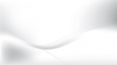 Soyut beyaz ve gri renk, modern tasarım çizgili arka plan eğri çizgileri, dalgalı desen. Vektör illüstrasyonu.