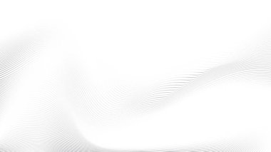 Soyut beyaz ve gri renk, modern tasarım çizgili arka plan eğri çizgileri ve parlayan ışık. Vektör illüstrasyonu.