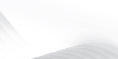 Soyut beyaz ve gri renk, modern tasarım çizgili arka plan eğri çizgileri ve parlayan ışık. Vektör illüstrasyonu.