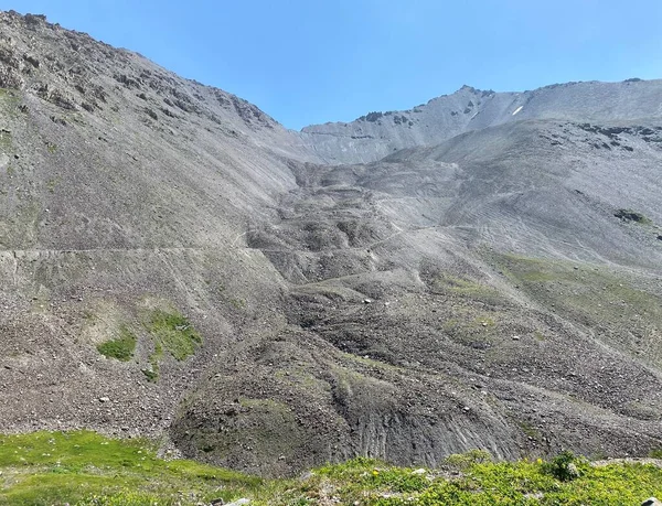 Kegety Pass Tien Shan Hegység 2021 Július Kilátás Hágó Felé — Stock Fotó