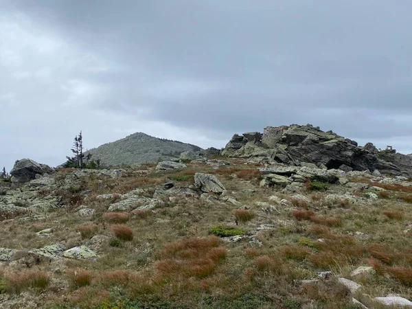 Altopiano Autografato Vista Della Montagna Kruglitsa Dal Lato Nord Del — Foto Stock