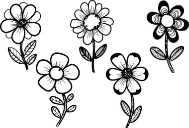 Sevimli komik gülümseme çiçekleri pürüzsüz desen. Çizgi film kawaii karakter ikonu tasarımı. Olumlu gülücükler, kusursuz desenli renklendirme sayfası konsepti. Çiçekli soyut karalama dalı.