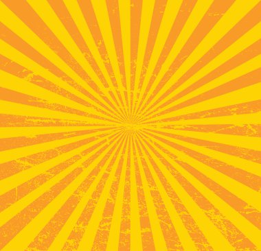 Vintage kağıt, retro ışınları arka plan doku kaşıdı. Vektör düzeni