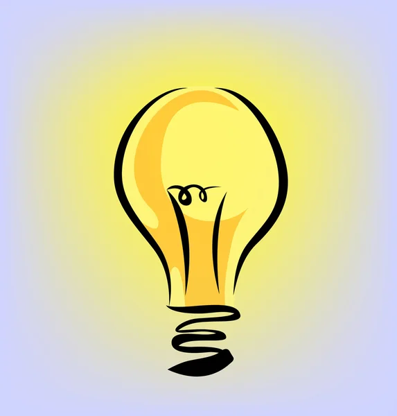 Glanzende lamp. Vector-object. — Stockvector