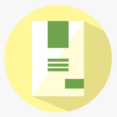 Düz ürün simgesi. Vektör iyi yeişaret. Modern mağaza öğesi. Soyut paket