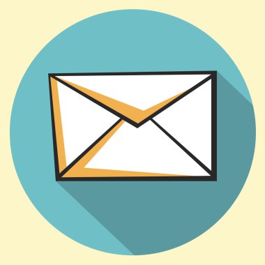 İleti simgesi. Pop art stil işareti. Vektör çizim