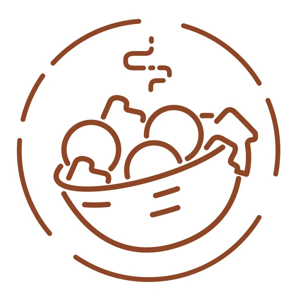 Fast food falafel simgesi. Yakın Doğu vejetaryen atıştırmalık işareti. Trendy düz çizgi tasarımı. Vektör çizimi