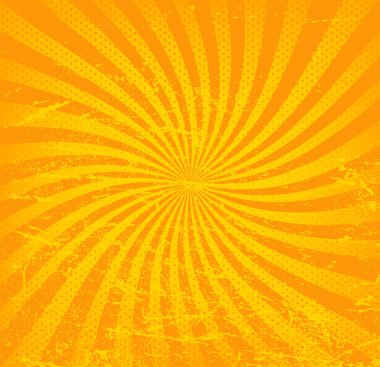 Vintage kağıt, retro ışınları arka plan, çizik doku, nokta. Vektör düzeni