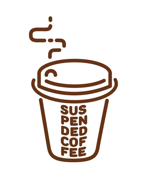 Koffie icoon. "Geschorst koffie" teken. Trendy platte lijn. Vector illustratie — Stockvector