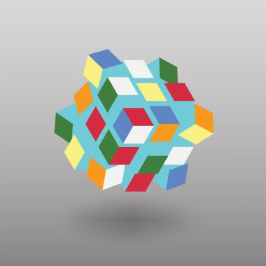 Vektör trafo Rubik's Cube benzer 