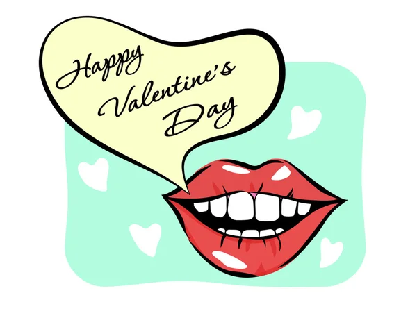 Vector Pop Art Valentine's Day Card — Stockvector