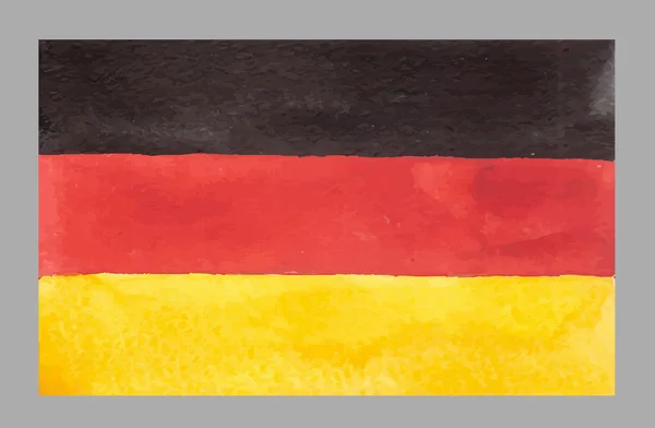 Watercolor German Flag. Vector EPS 10 — Stock Vector