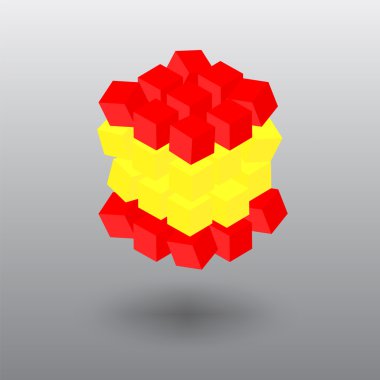 Vektör İspanyolca küp bayrak. İspanya bayrağı