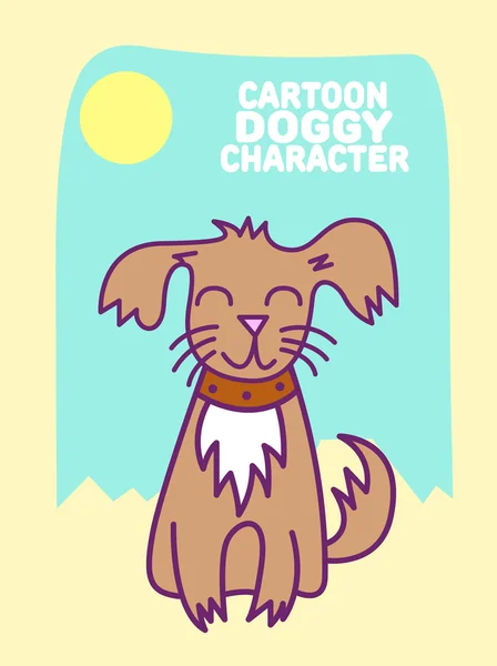 Personagem dos desenhos animados do cão vetor —  Vetores de Stock