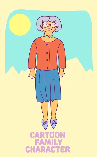 Vector vrouw Cartoon karakter — Stockvector