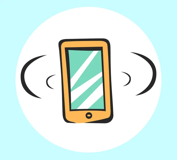 Mobile pictogram voor app en web. Vector popart teken — Stockvector