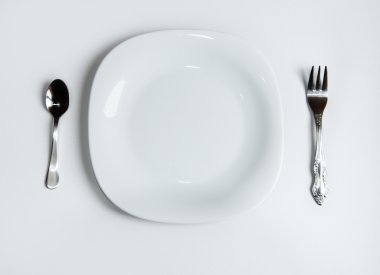 Boş bir levha izole