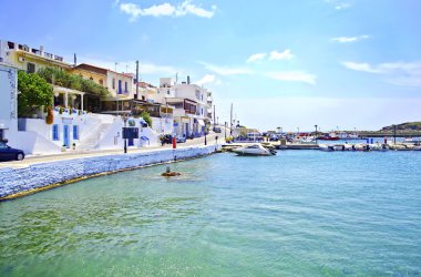 Batsi, Andros Island Cyclades Yunanistan peyzaj