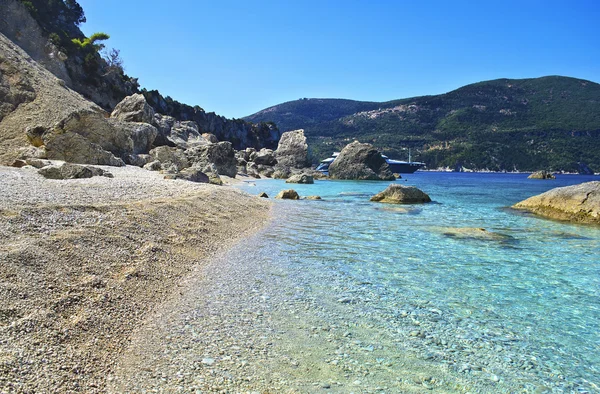 Spiaggia nell "isola di Itaca Grecia — Foto Stock